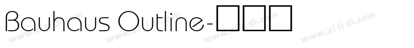 Bauhaus Outline字体转换
